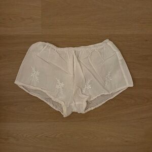 With Jean White Floral Women's Shorts